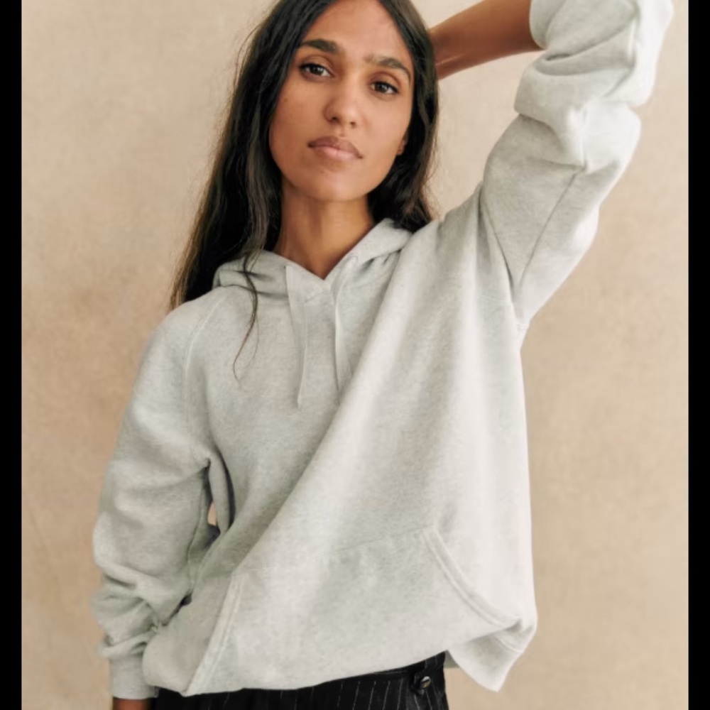 Sezane Light Gray Hooded Sweatshirt